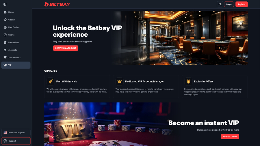 BetBay Casino Desktop VIP