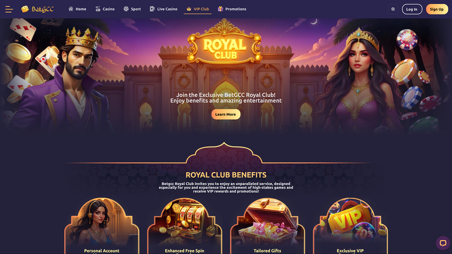 BetGCC Casino Desktop VIP