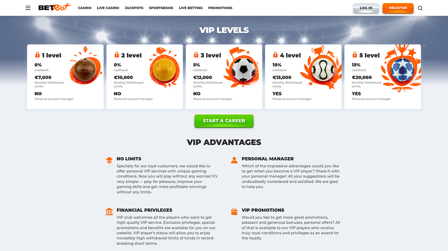 BetRiot Desktop VIP Program