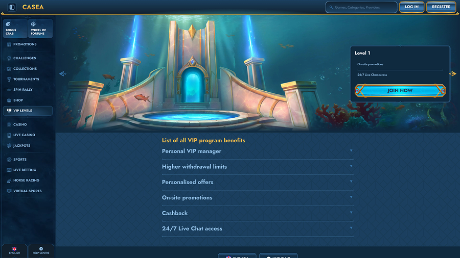 Casea Casino VIP Program