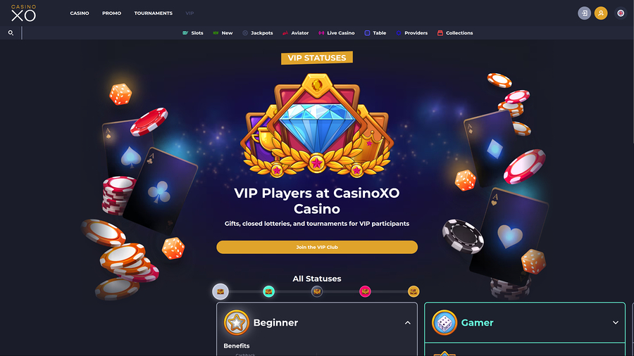 Casino XO Desktop VIP