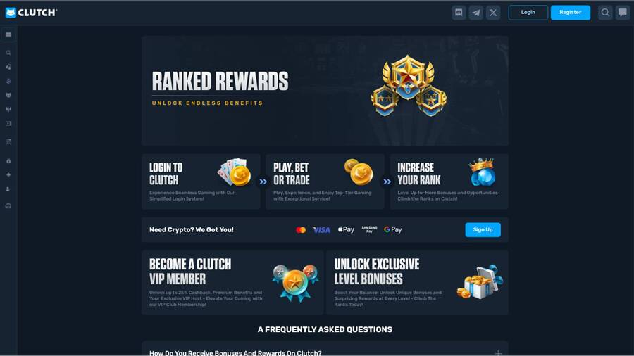 Clutch Casino Desktop VIP Program
