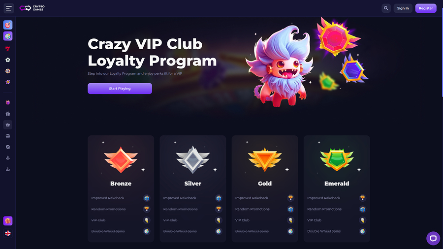 Crypto Games Desktop VIP Program