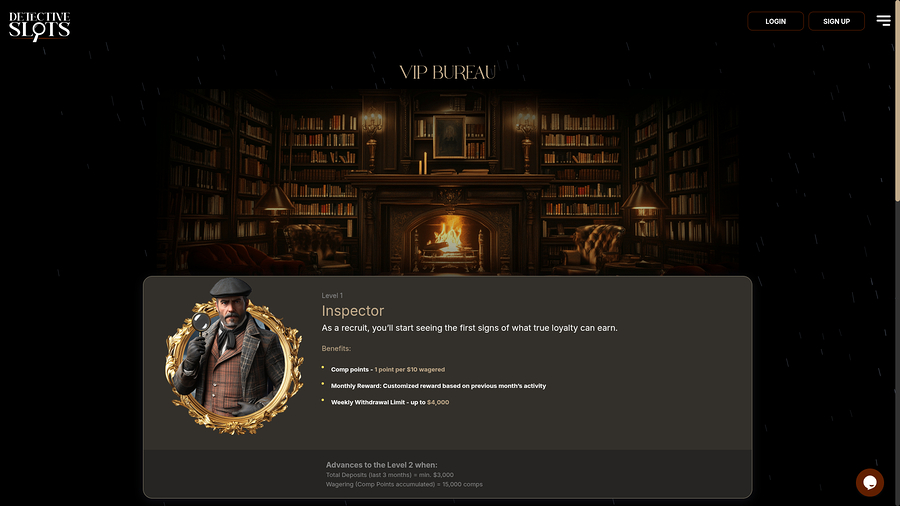 DetectiveSlots Casino Desktop VIP Program