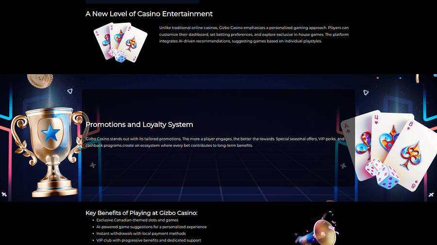 Gizbo Casino Desktop VIP Program