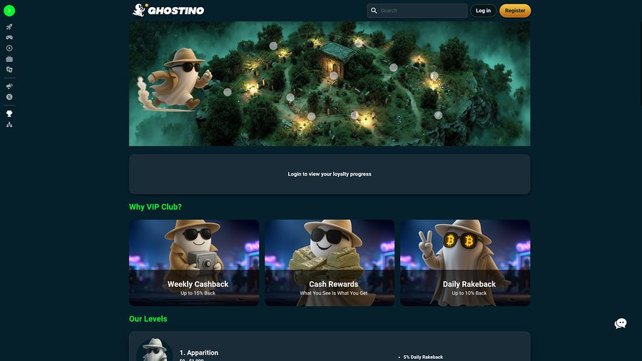 Ghostino Casino VIP Desktop