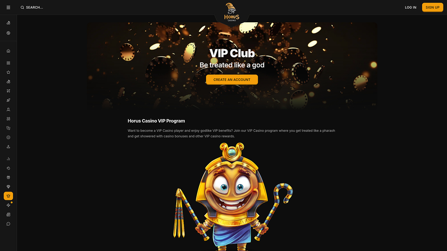 Horus Casino Desktop VIP