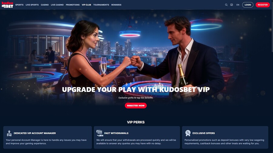 Kudosbet Casino Desktop VIP Program