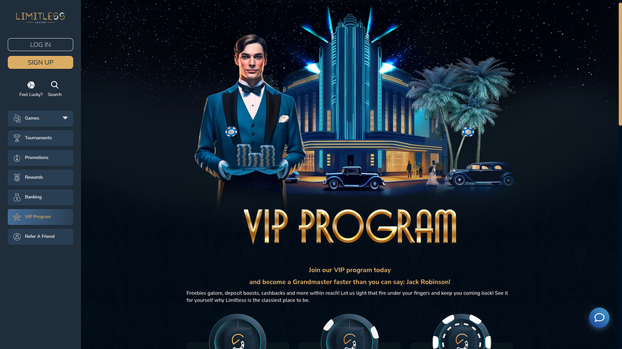 Limitless Casino Desktop VIP Program