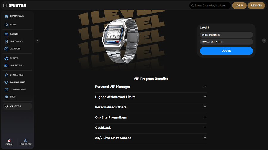 MrPunter Casino Desktop VIP Program