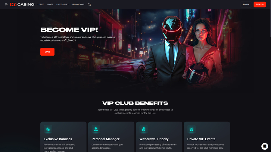 N1 Casino Desktop VIP Program