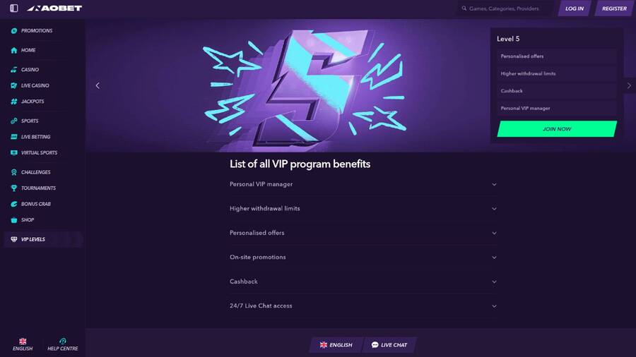 NaoBet VIP Program
