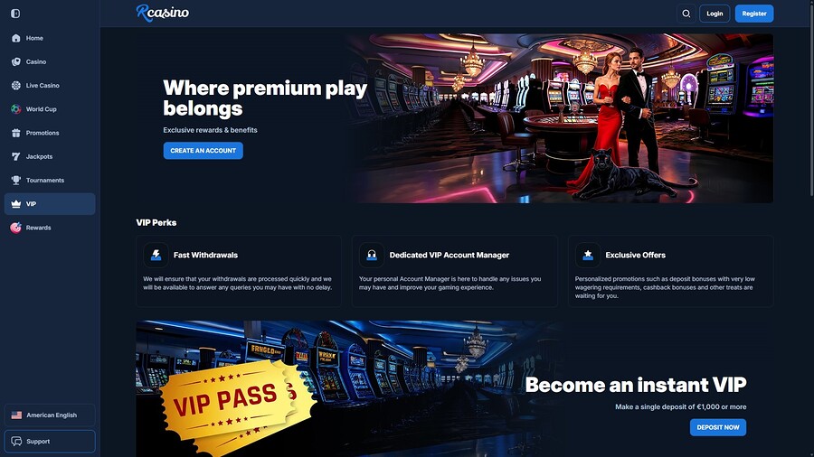 RCasino Desktop VIP Program