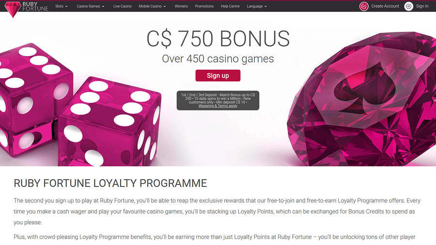 Ruby Fortune Desktop VIP Program