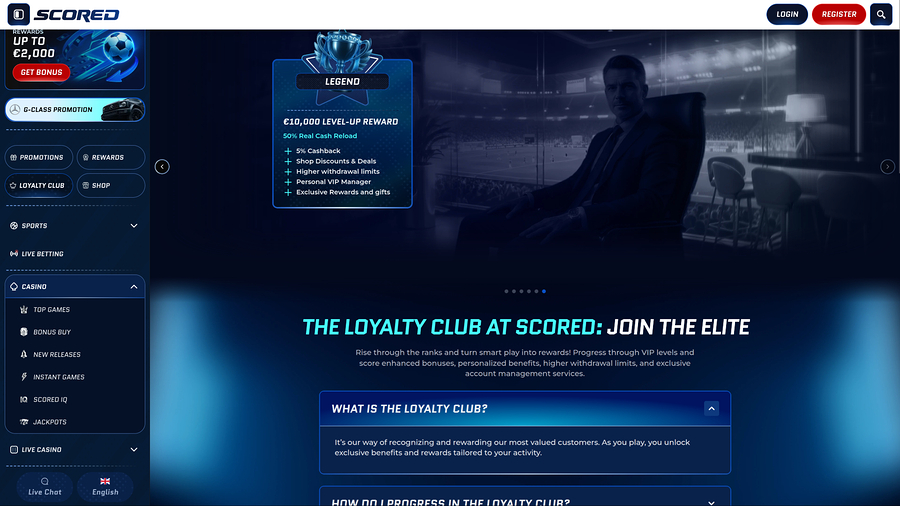 Scored Casino Desktop VIP Program
