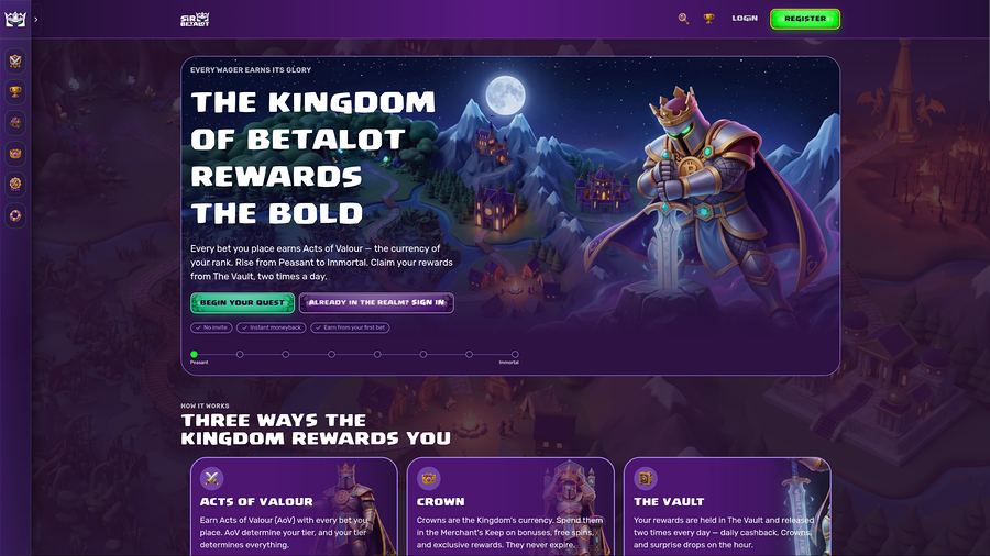 SirBetalot Casino VIP page