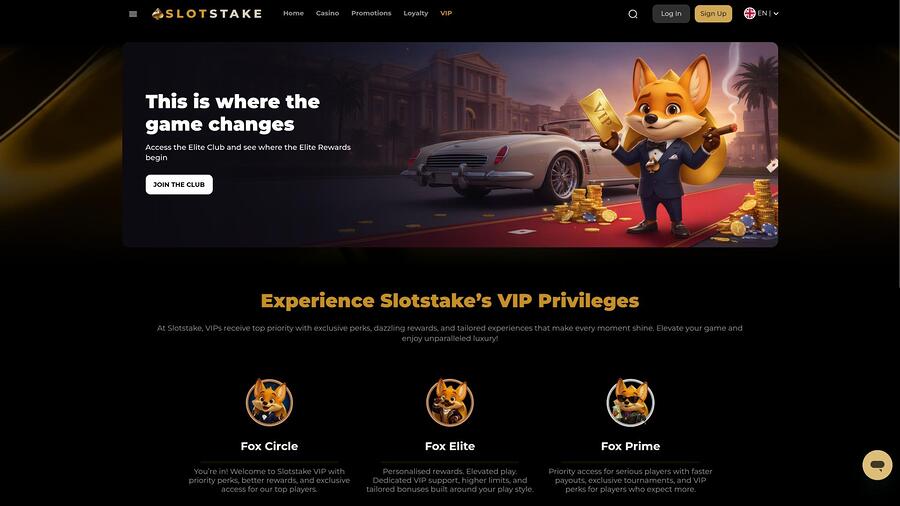 SlotStake Casino Desktop VIP
