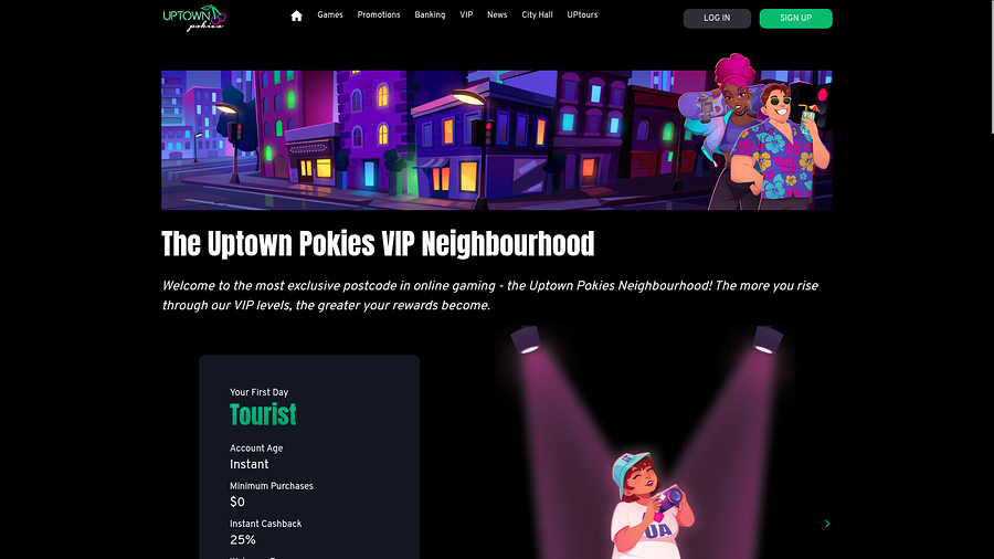 UpTown Pokies Casino Desktop VIP Program