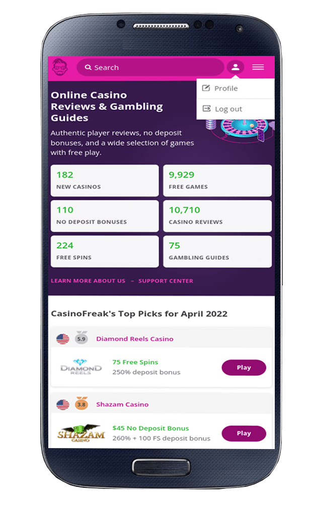 mobile profile casinofreak