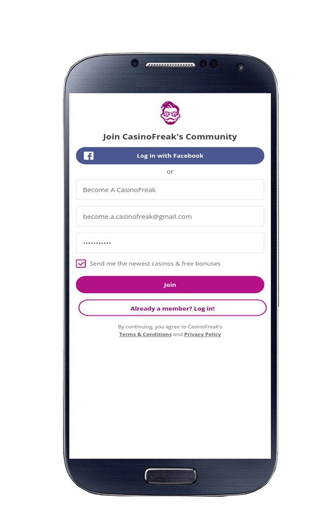 signup mobile casino